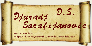 Đurađ Sarafijanović vizit kartica
